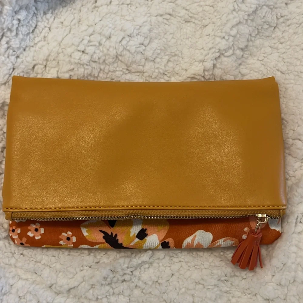 Rachel Pally Reversible Floral Fold Over Clutch Handbag NWOT